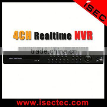 Real time recording 1920*1080P supporting p2p 4ch nvr system for ip camera