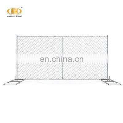 Hot sale 6.5' welded chain link temporary fence portable metal fence panels for concert