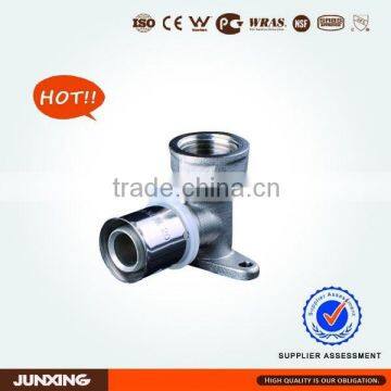 Aluminum Plastic Pipes Press Fittings Female Threaded Elbow With Plate PAP Pipe Fittings