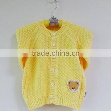 100% Cotton Girl Button Sweater Knitted Cardigan Wholesale photo-3