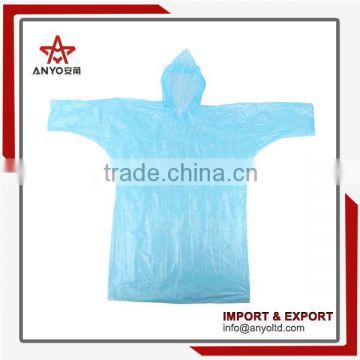 2015 inexpensive high quality china supplier full printed disposable rain poncho