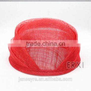 Wedding Beret Shape Top Hat Sinamay Base Red Fascinator Base photo-2
