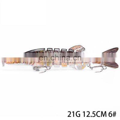 5 Inches 12.5cm 21g 8 Sections All Swimming Depth Artificial Professional Multi-Jointed Pike Fishing Lure photo-3