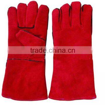 Leather welding gloves with CE en12477