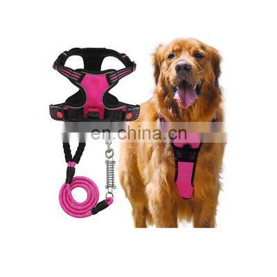 wholesale 8-strand outdoor multicolor reflective nylon automatic telescopic pet tractor dog traction rope