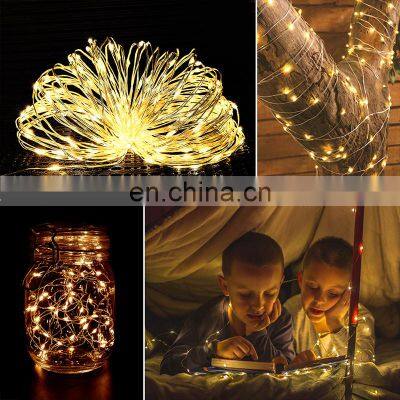 Drop Shipping 3*AA Battery Operated Home/Hotel/Wedding 8 Functions Led Fairy String Lights Copper Wire Led Light String For Gift