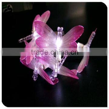 Led Fiber Dragonfly Battery Powered Christmas Lights for Christmas Ornament, Funny Animal Decoration