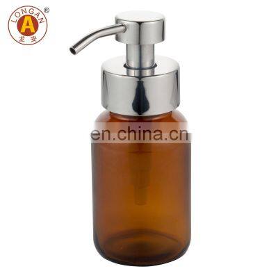 Factory Made Plastic Amber Soap Foam Pump Shampoo Bottle Wide Neck 500Ml Amber Glass Bottle Foaming Soap With Pump At Good Price photo-2