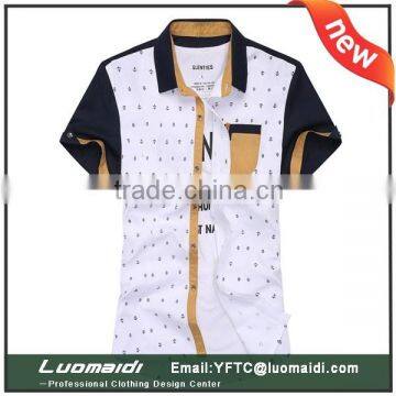 high quality high collar casual shirts new design for men