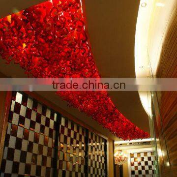 Large Blown Glass Artistic Ceiling Decoration For Hotel