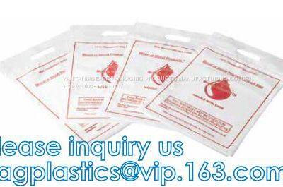 Die Cut Handle Blood Transit Biodegradable Shopping Bag Blood Transport Bag, Header With Grip Seal Closure, Punch Handle photo-3