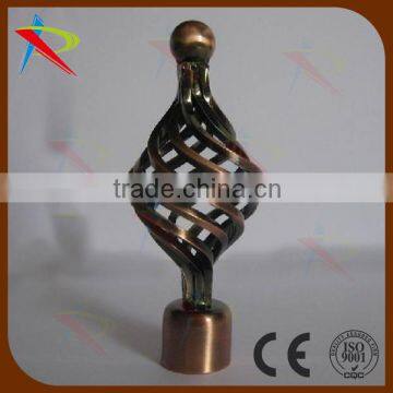 Newest curtain rod end cap of brass rod