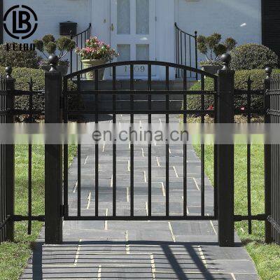 Factory Supply Protective Galvanized Steel Fence Gate Good Quality Wrought Iron Fence Gate