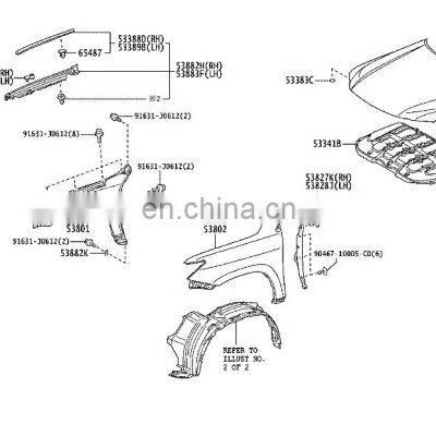 MAICTOP High Quality Car Steel Front Fender for Lx570 2012-2015 53802- 53801- photo-3