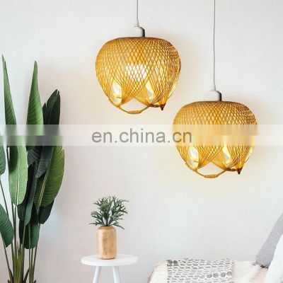 Best Price Lovely bamboo lampshade curved lines decorate the room wicker lamp shades Wedding Light in Bulk Vietnam Supplier