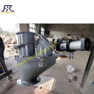 Pneumatic Ceramic Lined Rotating Disc 3 T Diverter Valve photo-3