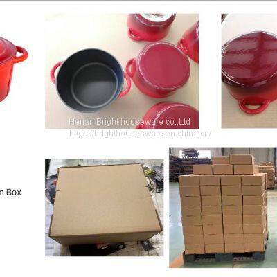 High Quality Backpacking and Camping Amazon Best Selling Enamel Cast Iron Stock Pot