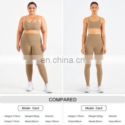 Hot Sale V Back Nude Sport Yoga Bra Sexy Woman Eco Gym Figym Fitness Top photo-3