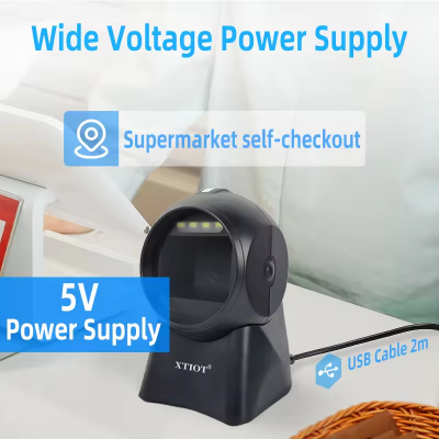 2D QR Hands-Free Barcode Scanner Omnidirectional Automatic Sensing Scanning USB Barcode Reader XT-NE-505 XT-OCBS-T203 photo-5