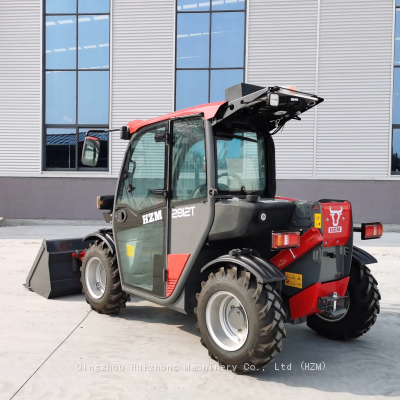 2025 China Mini Diesel Forklift Telehandler HZM 2812T 1.2t Telescopic Boom Truck photo-4