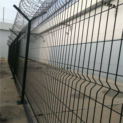 358 Welded Metal Wire Mesh Fence, Powder Coated Anti-climb, Hot-dip Galvanized Curved Fence