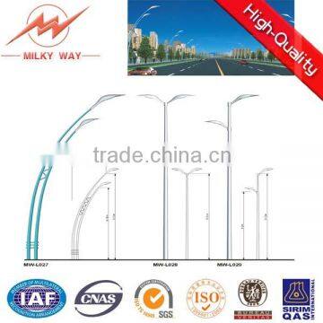 6m single arm solar street light pole with LED lights designer