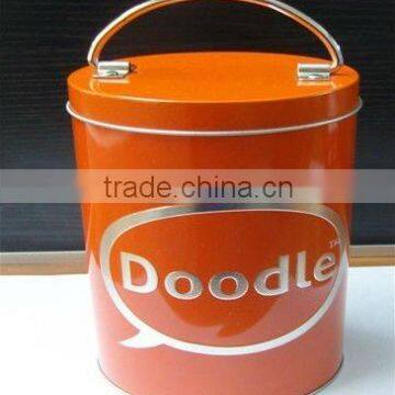 Factory directly tin bucket with handle printed tin bucket supplier