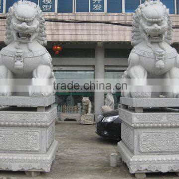 animal statue white granite lion statue