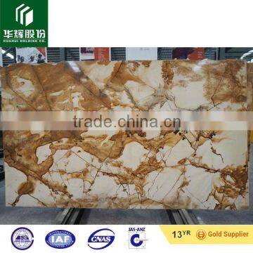 Transparent white onyx wtih golden veins, map onyx for wall and floor decoration