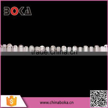 BOKA high quality heart crystal diamond trim banding, heart rhinestone banding trim for wedding dress