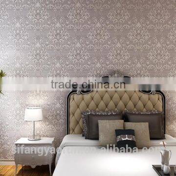 European Style Luxury Non-woven Embossment Print Wall Paper photo-6