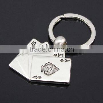 Male Personality Metal Key Chain Key Ring Gift Poker Keychain