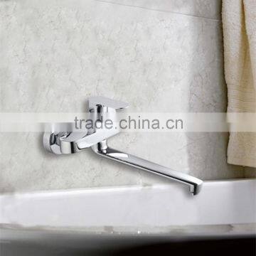 Double Holes Solid Brass Wall Mounted Bathtub Faucet ABF133BH