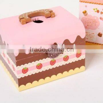 Morden kids play wooden kitchen toy cake set