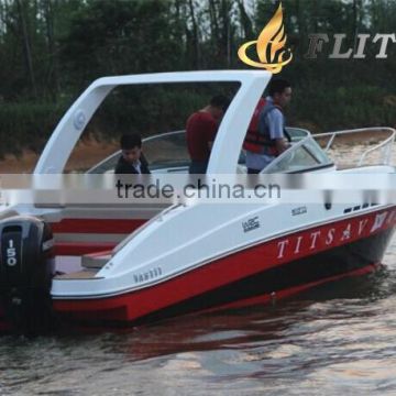 Affordable Half Cabin Boat FRP Boats Sport Leisure Boat Recreational Boat