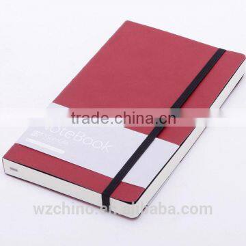 2016 Newest PU cover Notebook with elastic strap