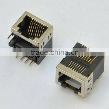 Top entry RJ45 network socket/connector
