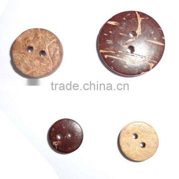 laser engraved decorative wood button for garment/clothing