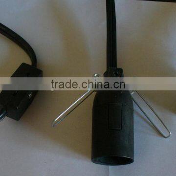 USA power cord with rotary switch and e12 lampholder for lamps