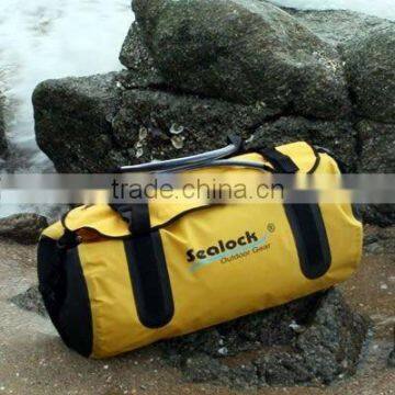 yellow waterproof folding travel duffel bag