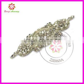To Sew Wedding Dress Diamond Rhinestone Appliques, Embellished Beaded Applique Wholesale photo-5