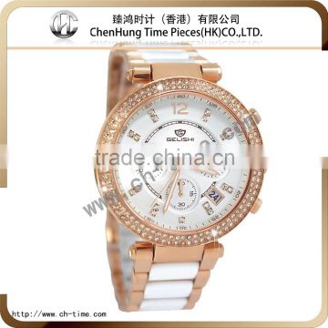 High quality stainless steel luxury fashion lady diamond watch women