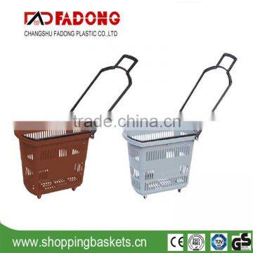 Hot Sale Plastic Trolley Shopping Basket