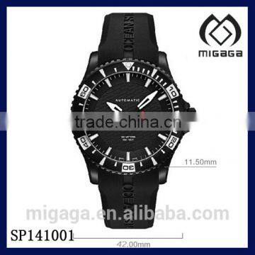 316L steel rubber strap DAY DATE SPORT WATCH QUARTZ MOVT