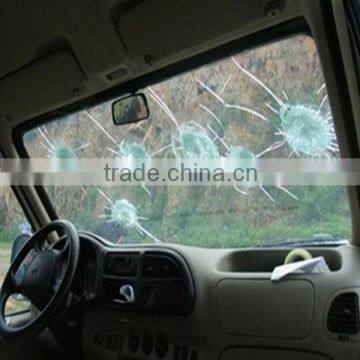 UV protective self adhesive bullet proof window film