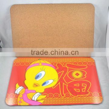 new products for 2014 cork placemats/printed cork backed placemats/cork board placemats for promotion gift