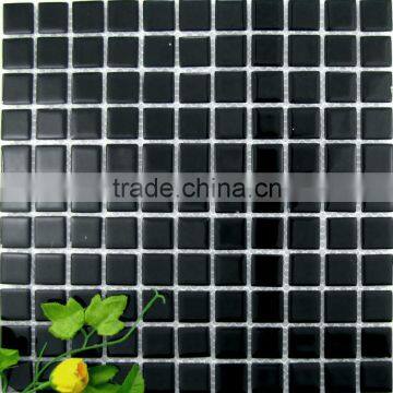 High quality of black glass mosaic tile use for decorative wall. (YX-GS22)