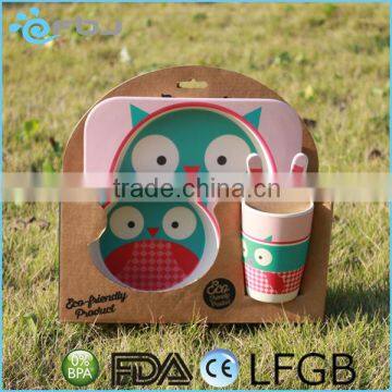 Biodegradable Eco-Friendly BamBoo Kids Dinner Set / photo-2