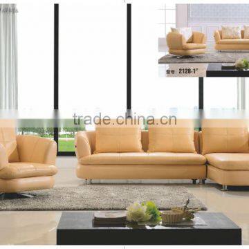 bright colored leather sofa set / home european fine furniture /design leather living room furniture 2128#