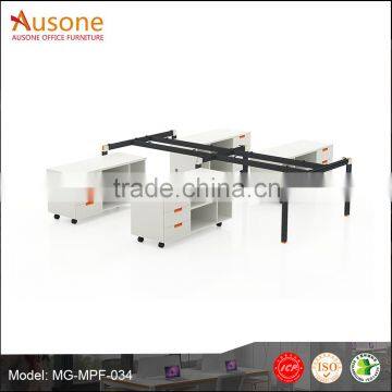 Vit Metal Powder Coated Melamine Top Open Desk Staff Table Factory Direct Sell Customizable Green Material photo-2